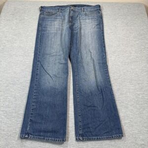 Calvin Klein Jeans Men 38x32 Blue Bootcut Fit Mid Rise Faded Classic Denim Pants